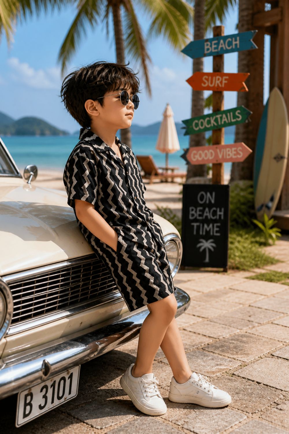 Black Boys printed Co-ords