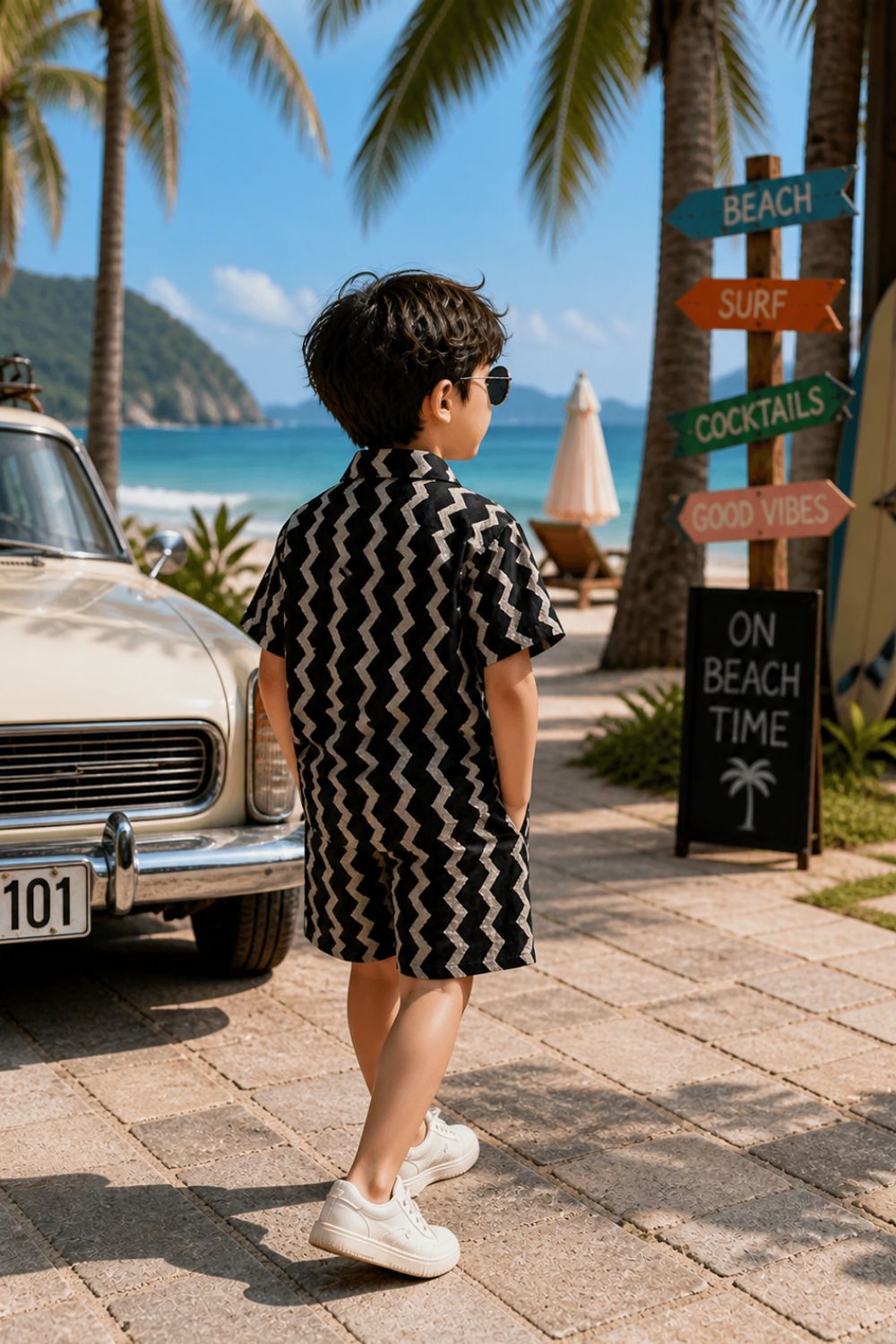 Black Boys printed Co-ords