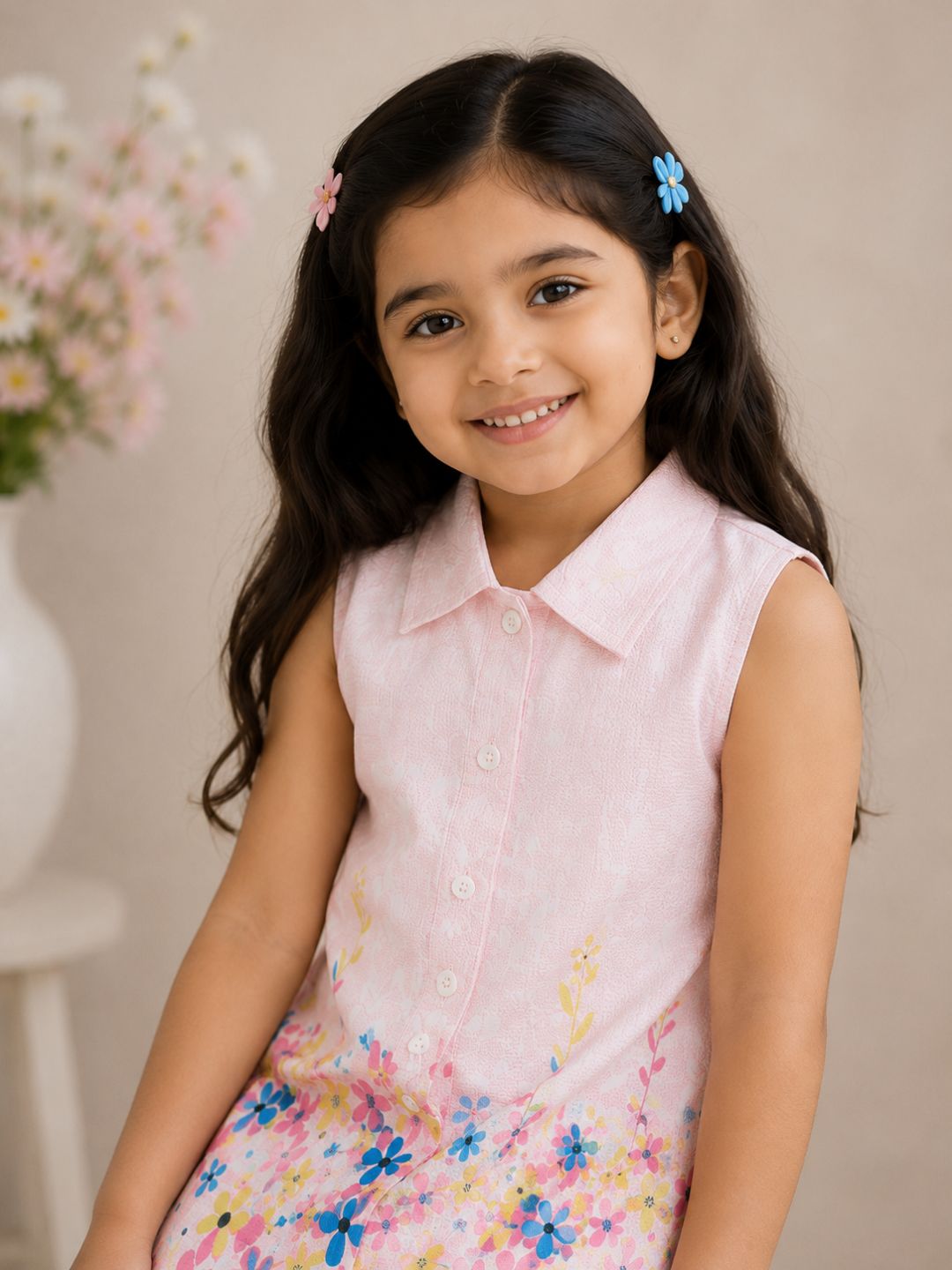 Floral Cotton Printed Shirt with Palazzos