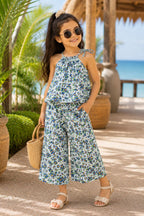 Girls Floral Print Cotton Printed Co-Ords Set