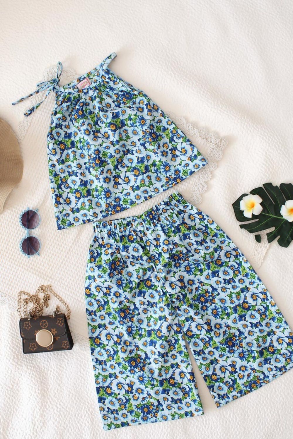 Girls Floral Print Cotton Printed Co-Ords Set