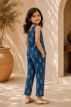 Ikat Printed Cotton Top with Trousers