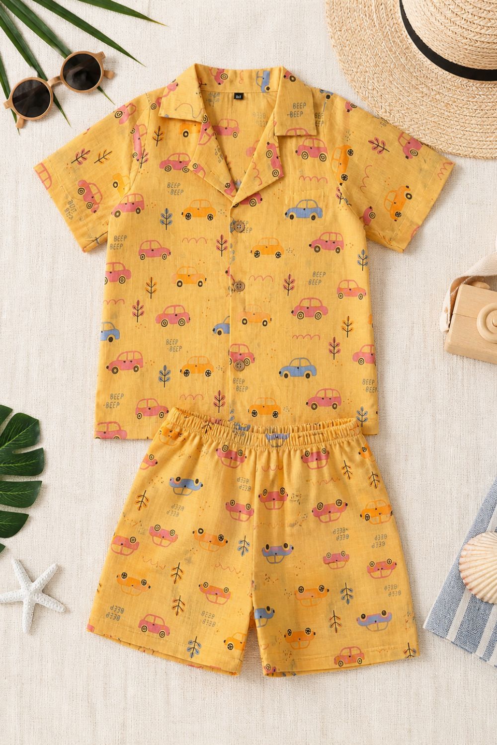 Yellow Boys printed Co-ords