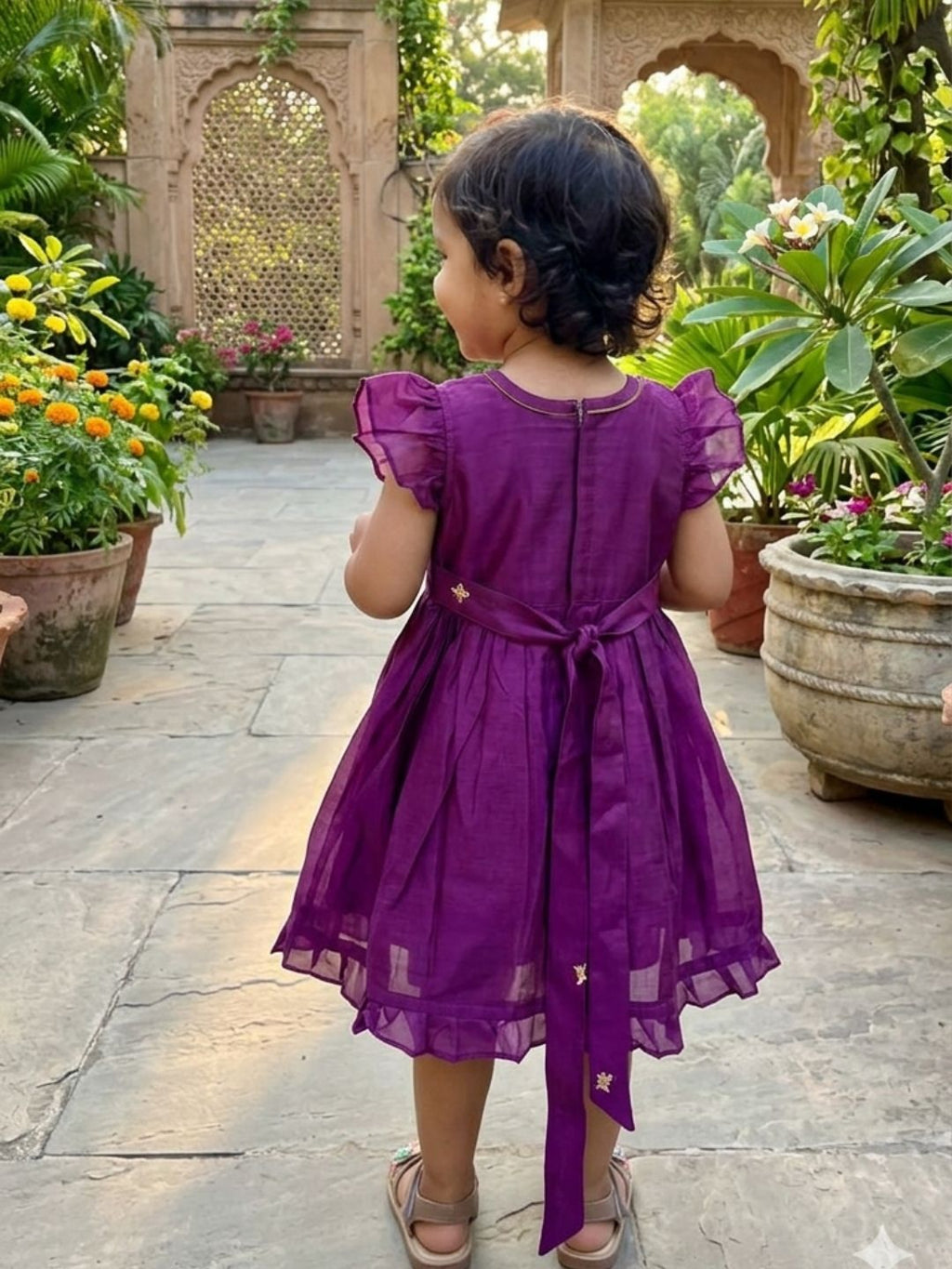 Girls Embroidered Cotton Ethnic Dress Hand Embroidery