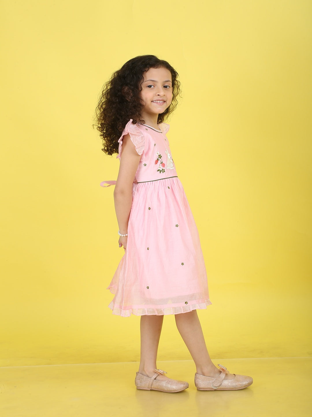 Girls Embroidered Cotton Ethnic Dress