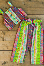 Bohemian Cotton Printed Top with Palazzos