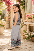 Floral Printed Pure Cotton Top with Palazzos