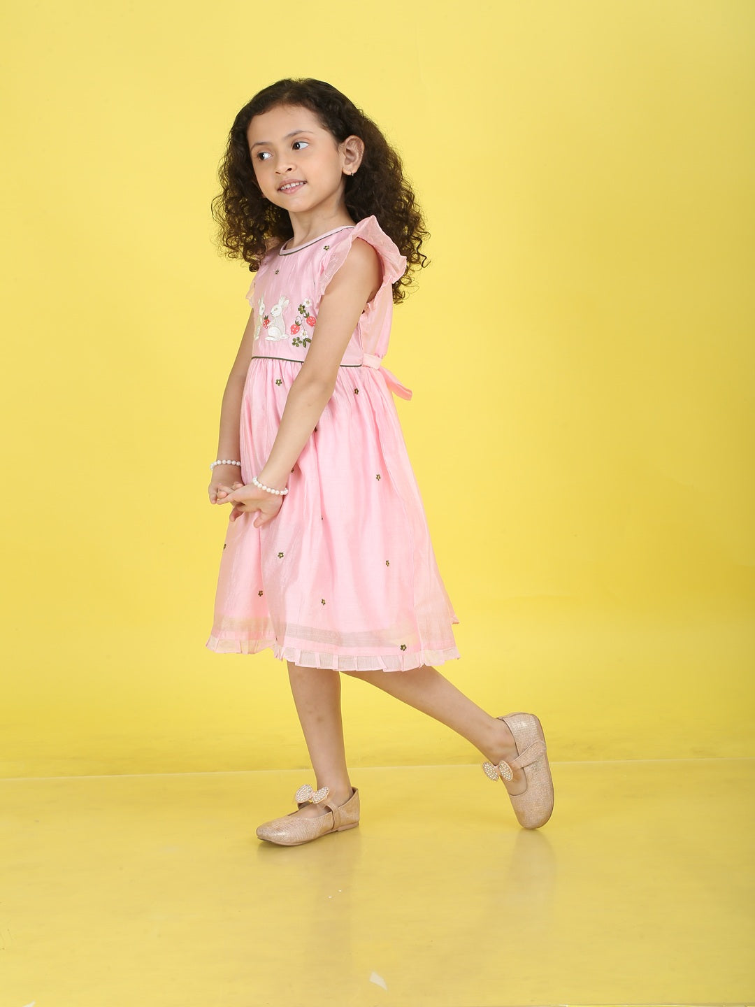 Girls Embroidered Cotton Ethnic Dress