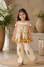 Cotton Printed Top with Trousers