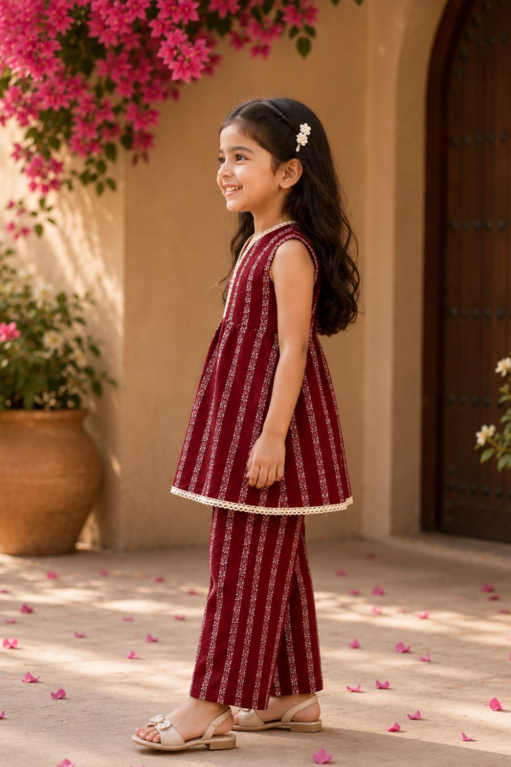 Cotton Printed Tunic with Palazzos