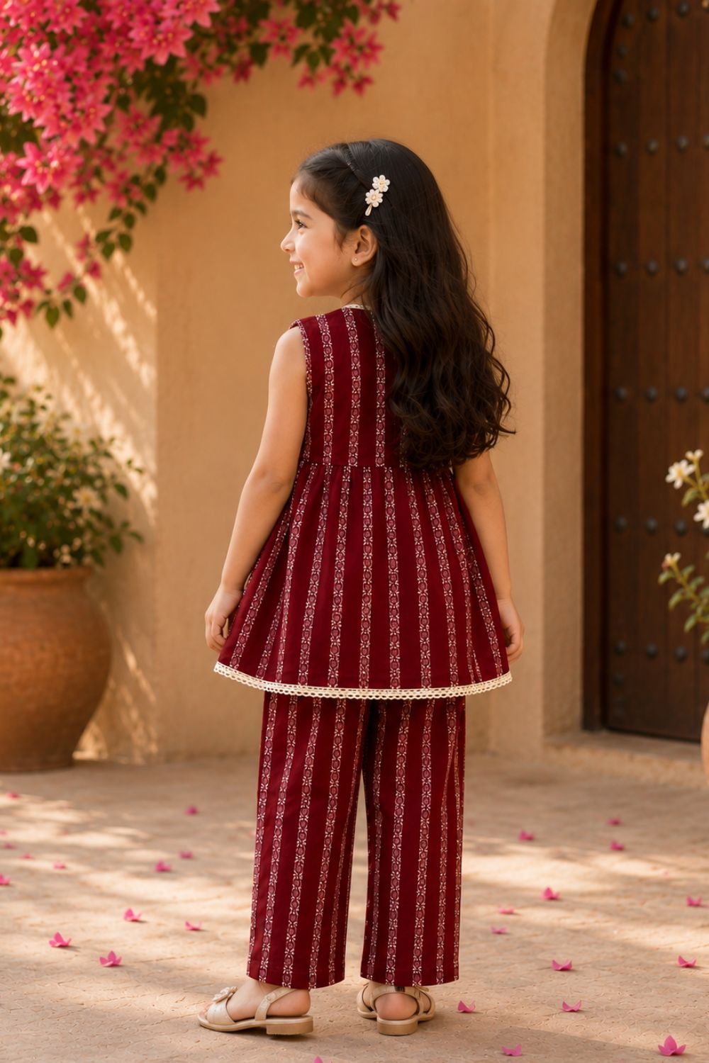 Cotton Printed Tunic with Palazzos