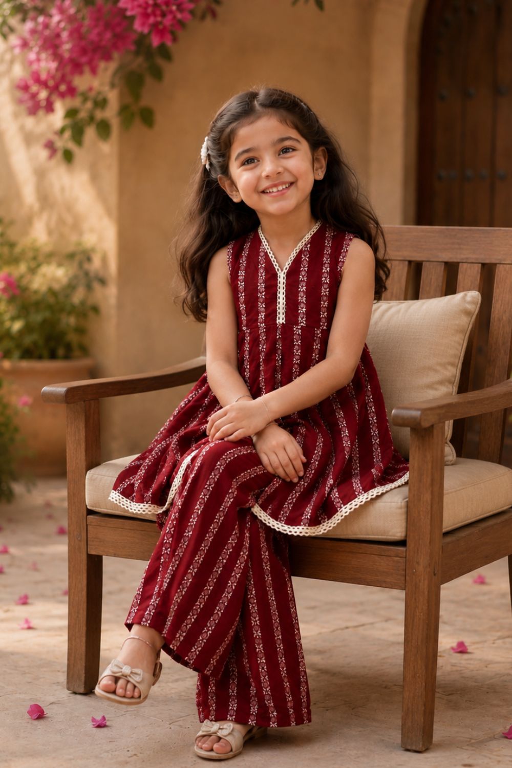 Cotton Printed Tunic with Palazzos