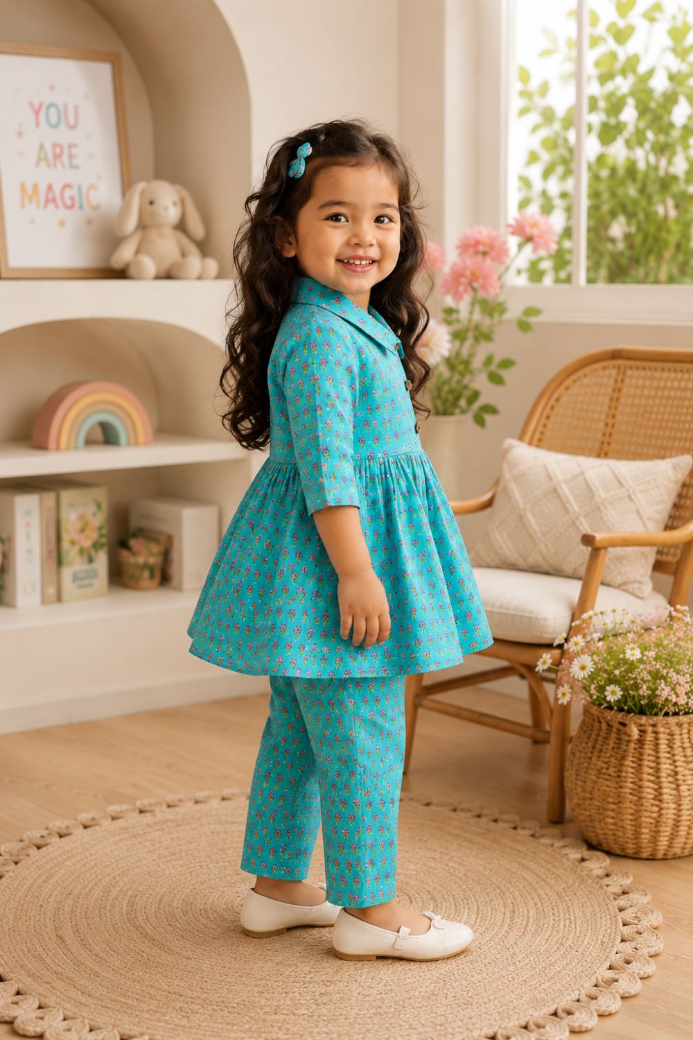 Cotton Printed Tunic with Trousers