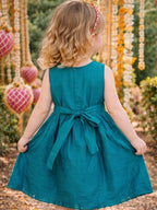 Girls Embroidered Cotton Ethnic Dress Hand Embroidery