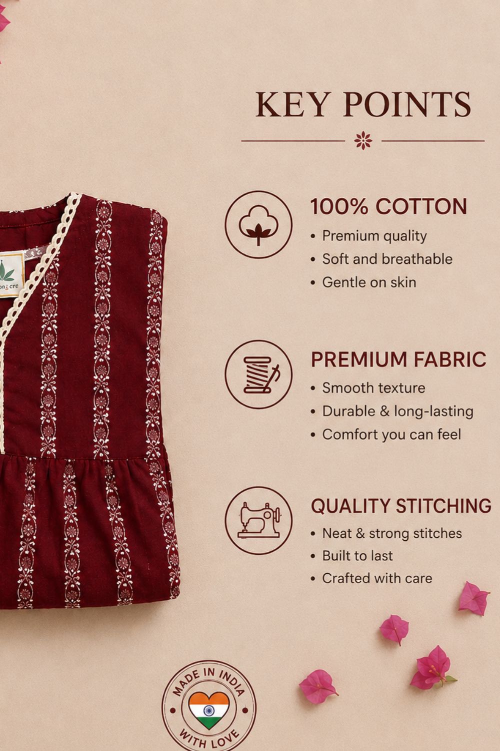 Cotton Printed Tunic with Palazzos