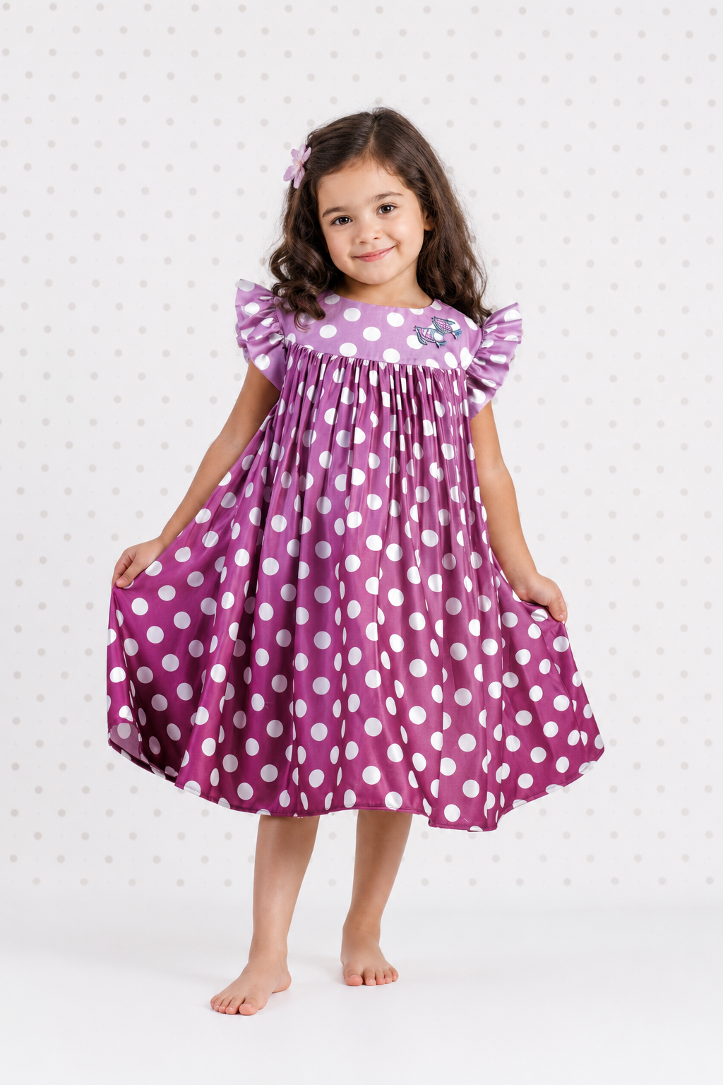Purple Polka Dress