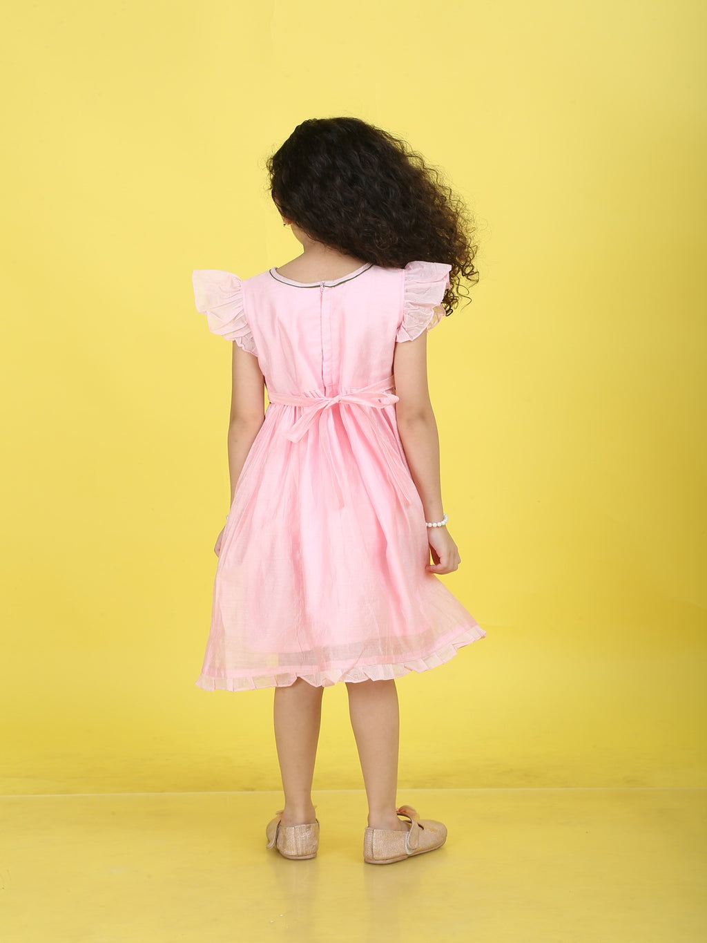 Girls Embroidered Cotton Ethnic Dress