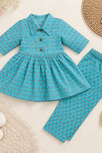 Cotton Printed Tunic with Trousers