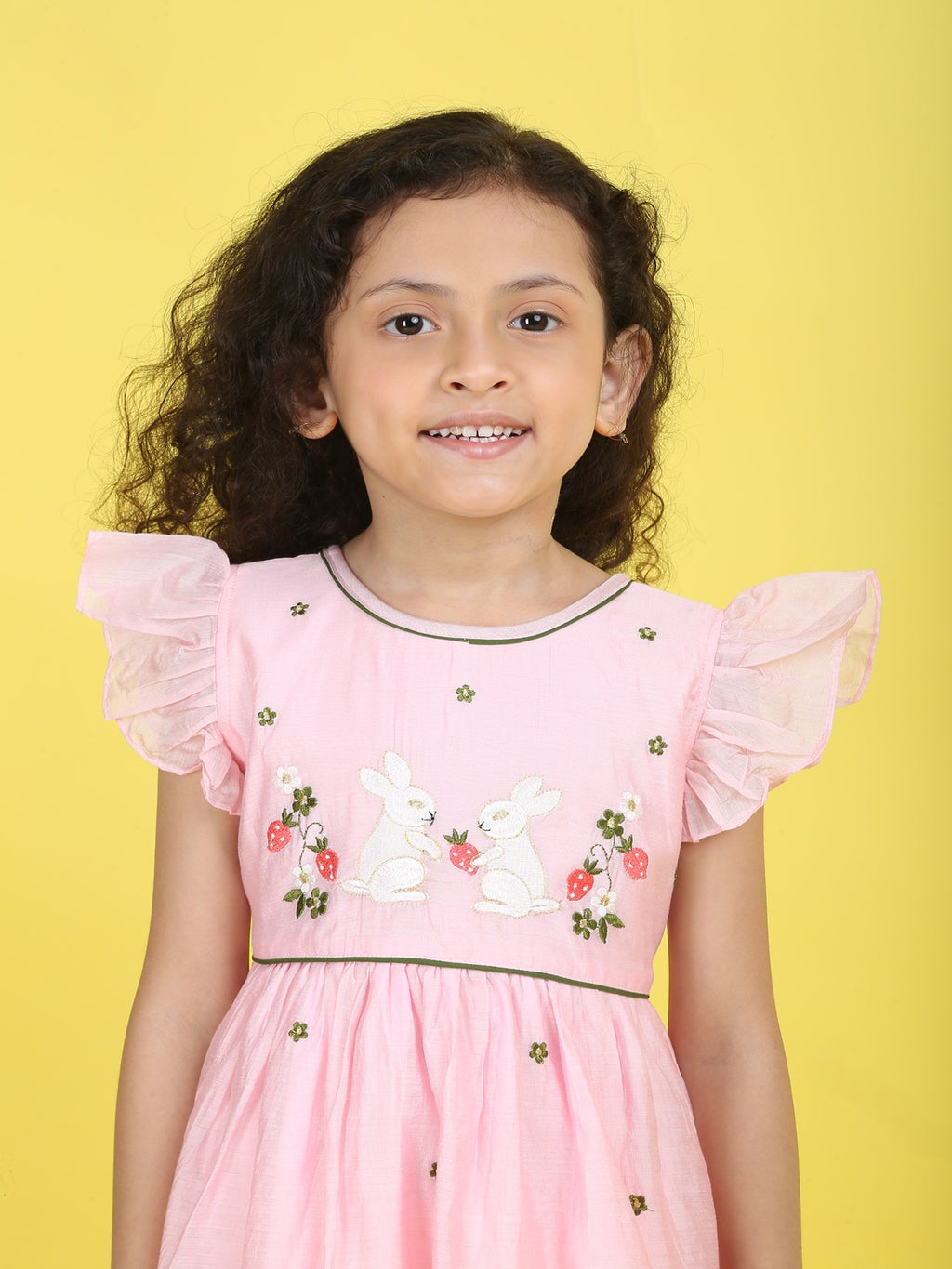 Girls Embroidered Cotton Ethnic Dress