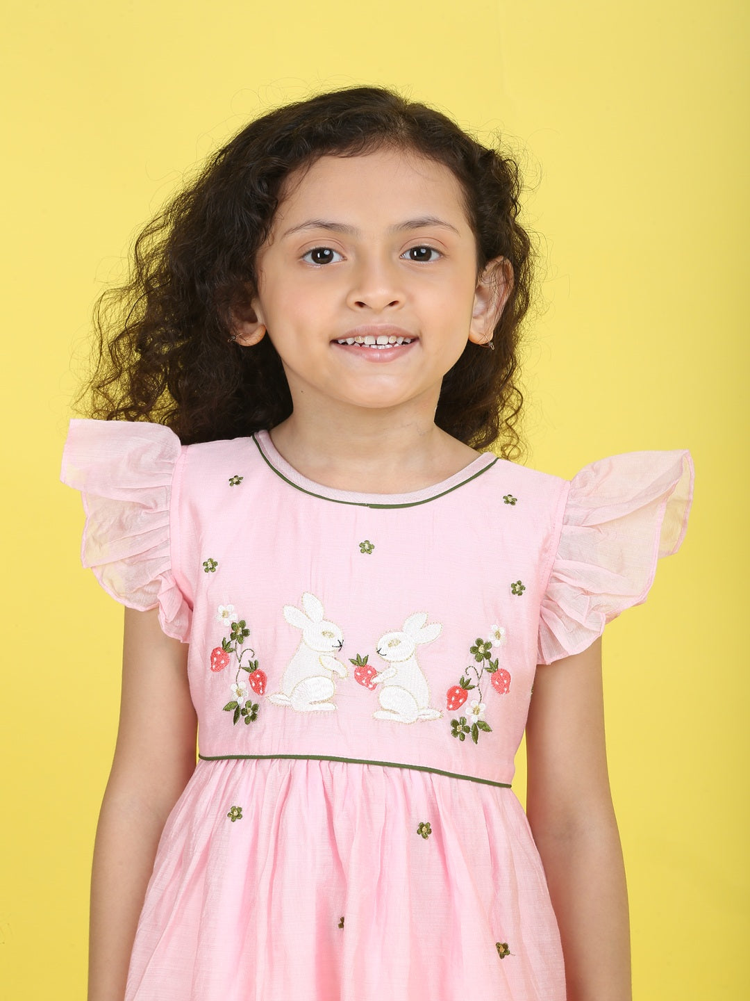 Girls Embroidered Cotton Ethnic Dress