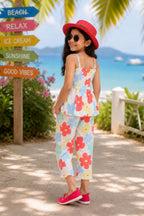 Girls Floral Cotton Printed Co-Ords Set