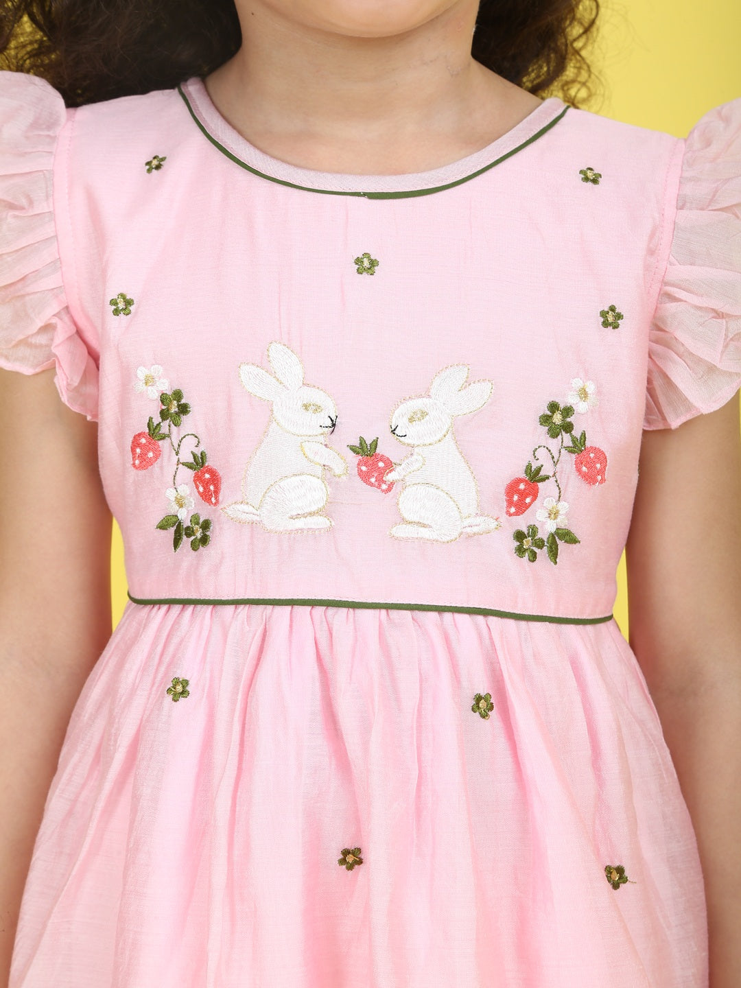 Girls Embroidered Cotton Ethnic Dress
