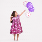 Purple Polka Dress