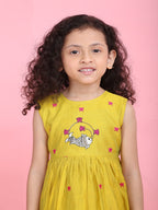 Girls Embroidered Cotton Ethnic Dress