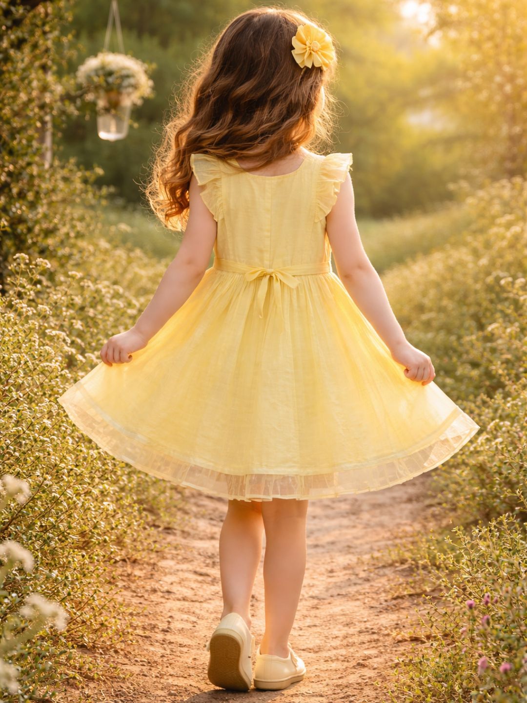 Girls Embroidered Cotton Ethnic Dress Hand Embroidery