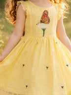 Girls Embroidered Cotton Ethnic Dress Hand Embroidery