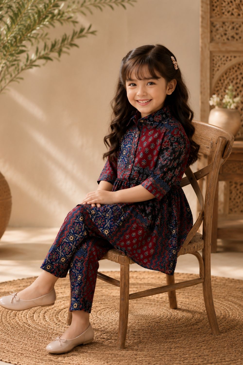 Cotton Printed Tunic with Trousers