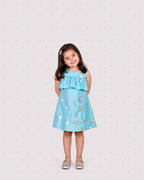 Sea Green Day Dress with Hand Embroidery