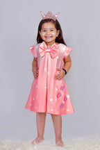 Peach Polka Bow Dress