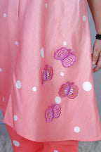Peach Polka Bow Dress