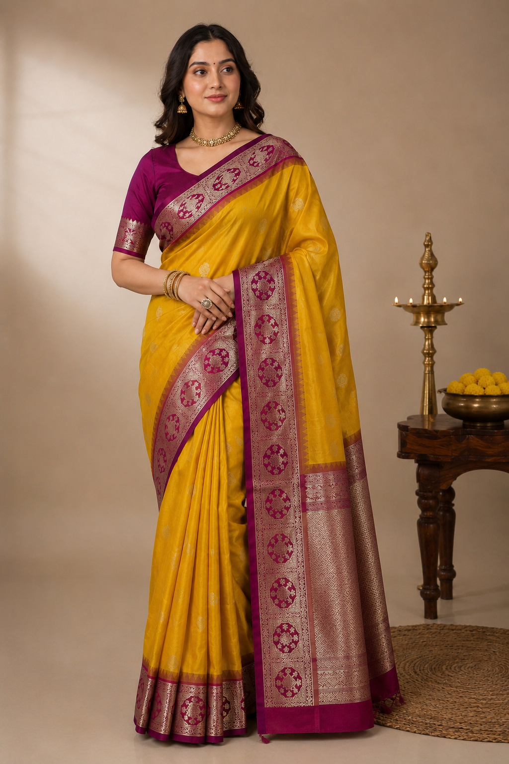 Zari Pure Cotton Kanjeevaram Saree