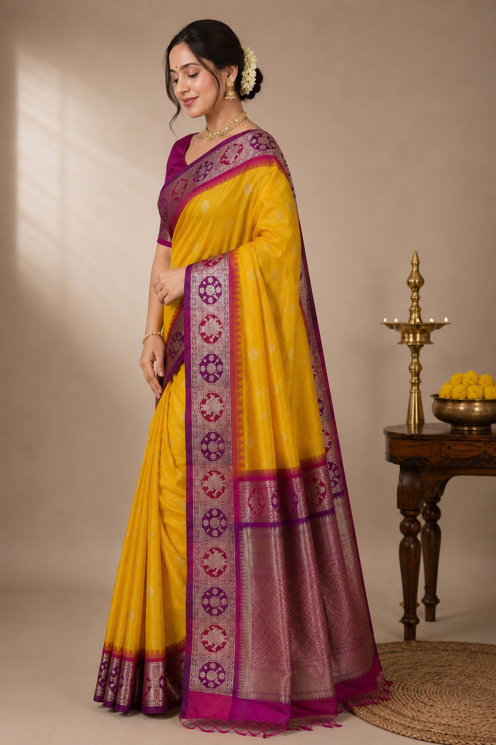 Zari Pure Cotton Kanjeevaram Saree