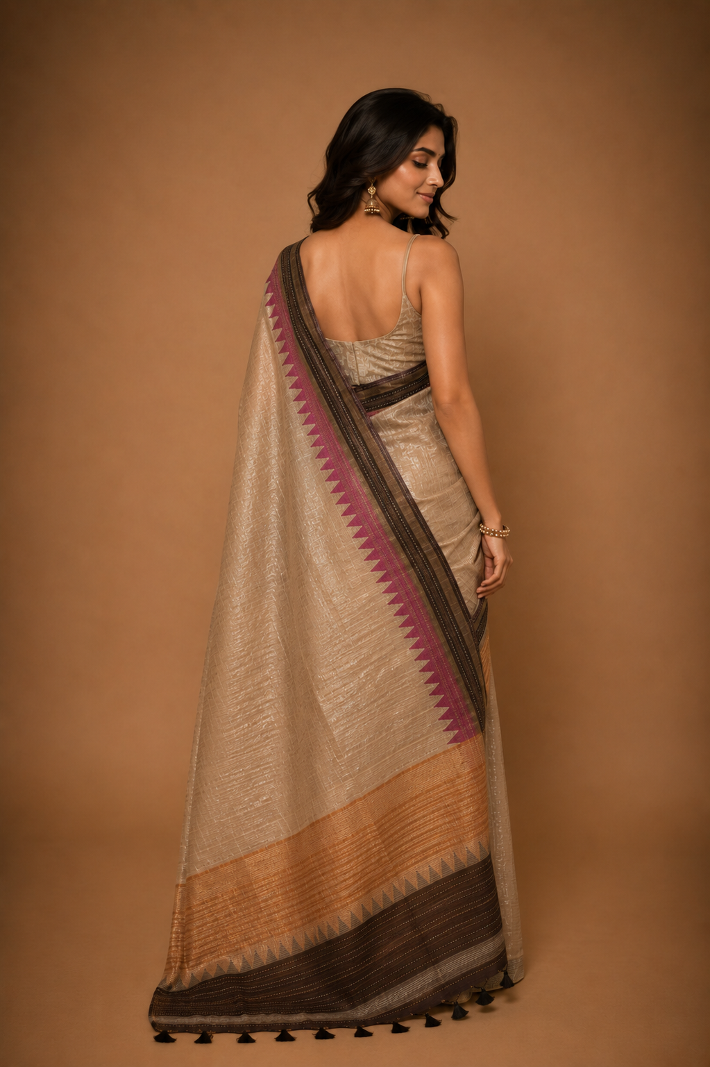 Bandhani Printed Zari Georgette Bandhani Saree