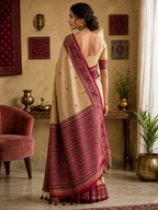 Bandhani Printed Zari Georgette Bandhani Saree