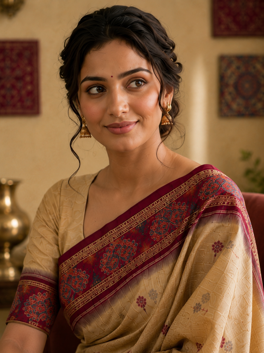 Bandhani Printed Zari Georgette Bandhani Saree