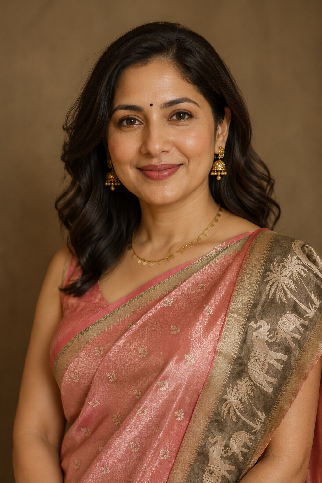 Bandhani Printed Zari Georgette Bandhani Saree