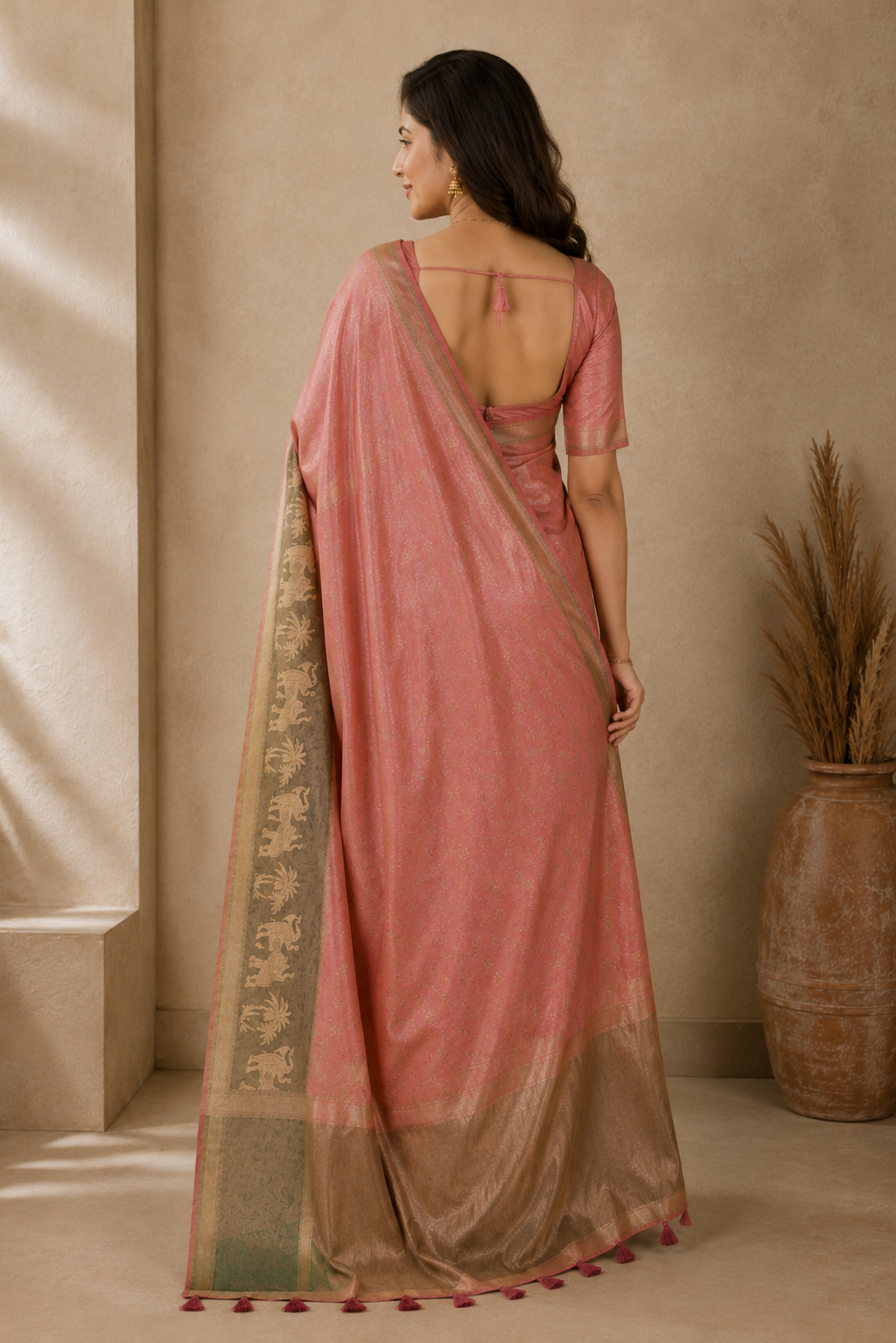 Bandhani Printed Zari Georgette Bandhani Saree