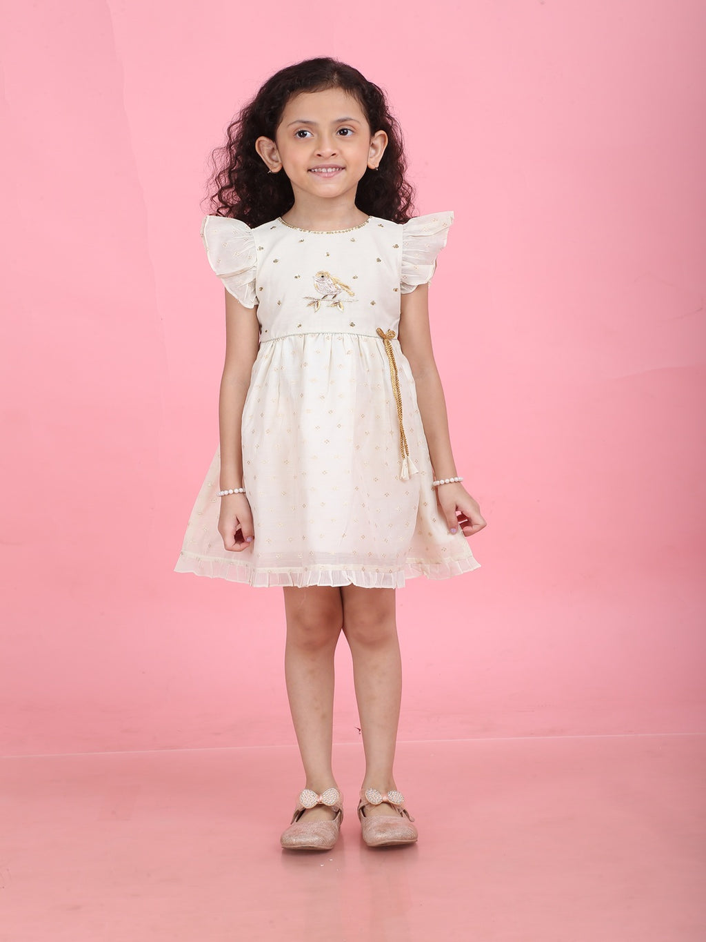 Girls Embroidered Cotton Ethnic Dress