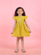 Girls Embroidered Cotton Ethnic Dress