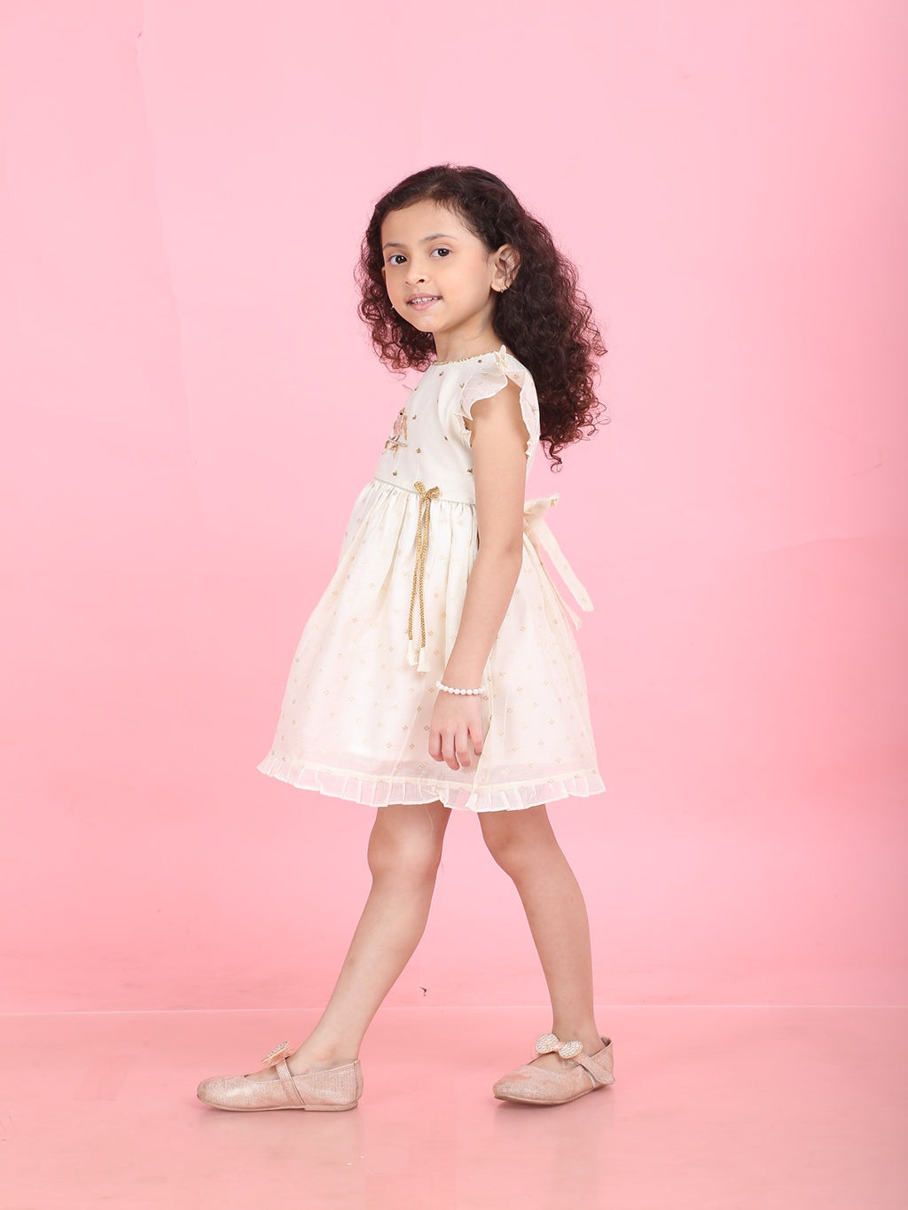 Girls Embroidered Cotton Ethnic Dress