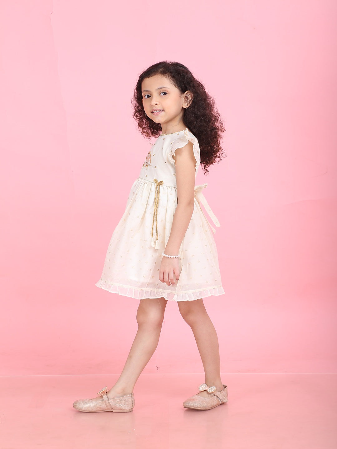Girls Embroidered Cotton Ethnic Dress