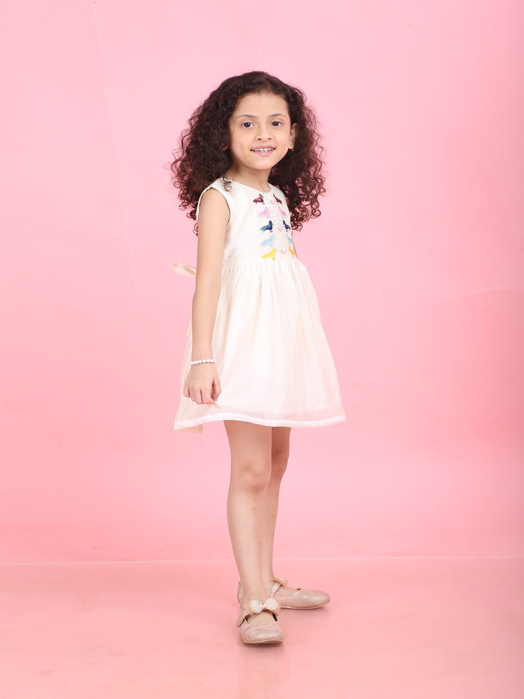 Girls Embroidered Cotton Ethnic Dress
