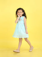 Girls Embroidered Cotton Ethnic Dress Hand Embroidery
