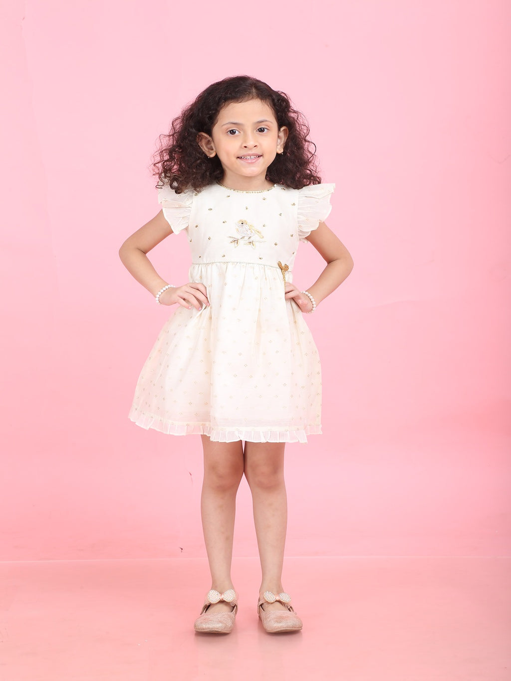 Girls Embroidered Cotton Ethnic Dress