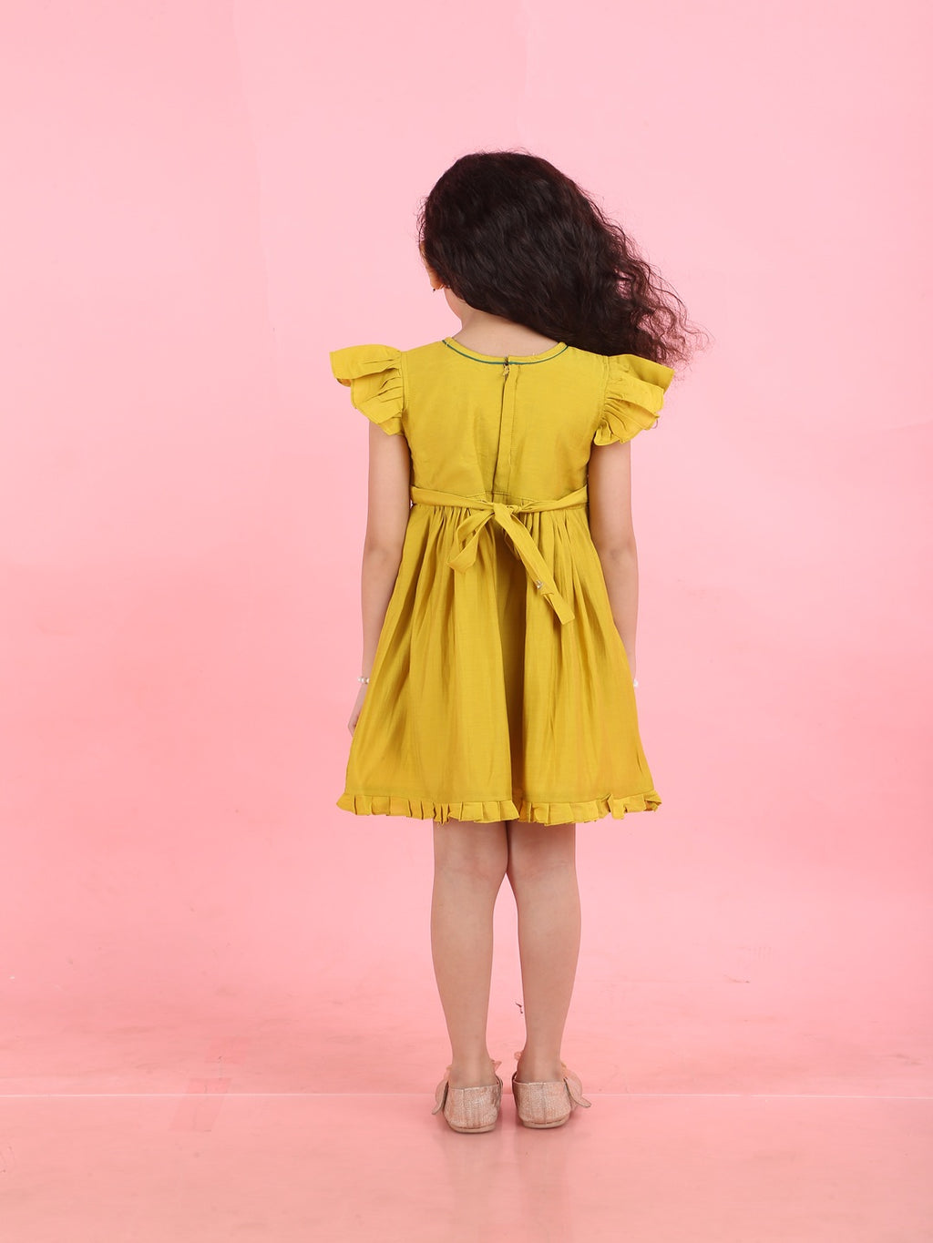 Girls Embroidered Cotton Ethnic Dress