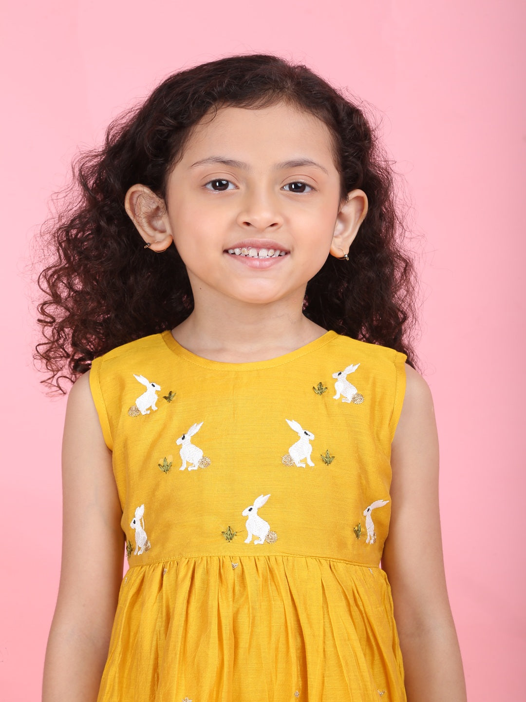 Girls Embroidered Cotton Ethnic Dress